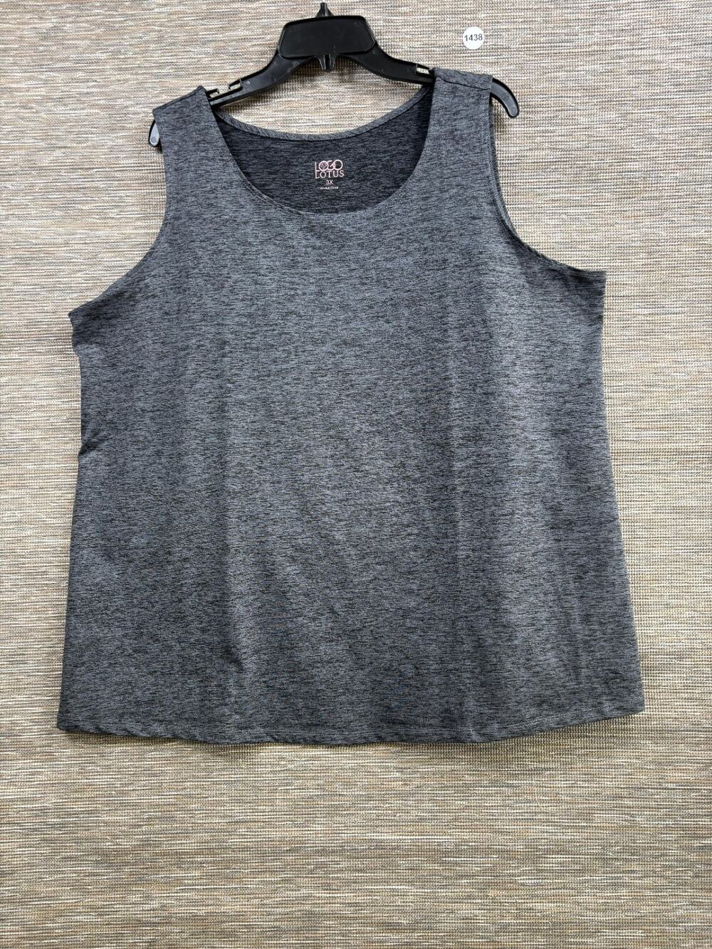 LOGO Lotus Athletic Top Women’s Size 3X Heather Gray Sleeveless Athleisure